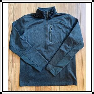 The North Face Men's Cugo Charcole Gray 3/4 zip mock Pullover Size Medium